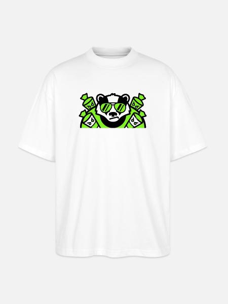Badger Sugar Cones Logo - Stanley/Stella Oversized Unisex Organic T-shirt Blaster 2.0 - white
