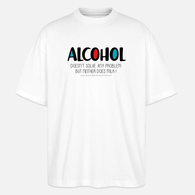 Alkohol - Stanley/Stella Oversized Unisex Bio T-Shirt Blaster 2.0 - Weiß