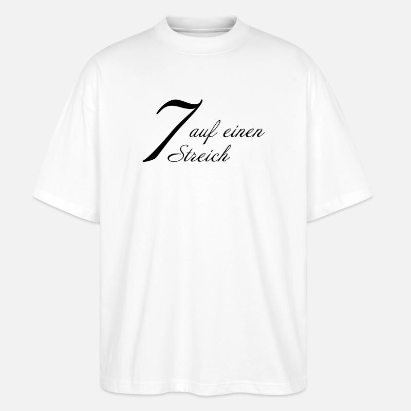 Sieben auf einen Streich - Stanley/Stella Oversized Unisex Bio T-Shirt Blaster 2.0 - Weiß