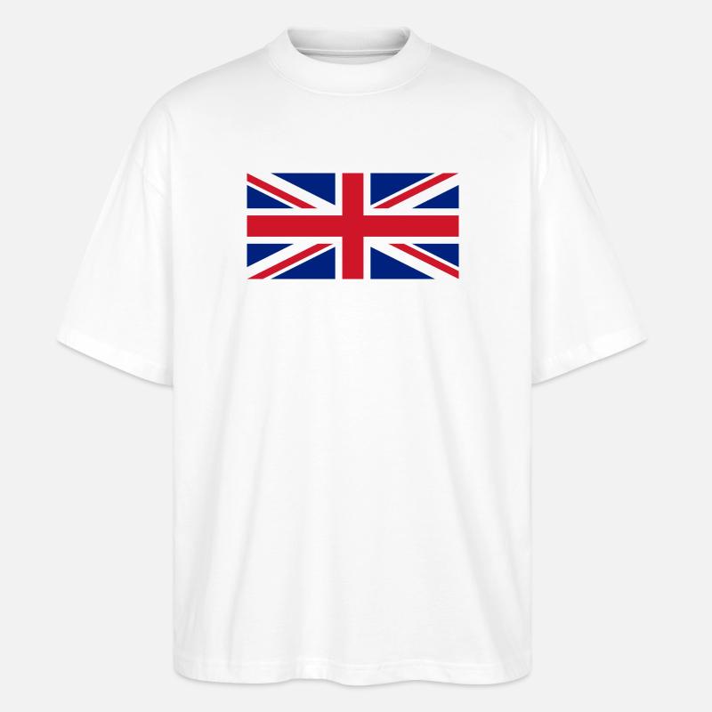 England Flagge - Stanley/Stella Oversized Unisex Bio T-Shirt Blaster 2.0 - Weiß