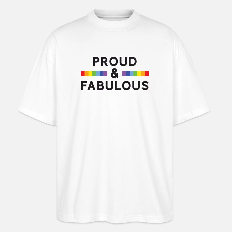 Pride Month - Stolz und fabelhaft - Stanley/Stella Oversized Unisex Bio T-Shirt Blaster 2.0 - Weiß