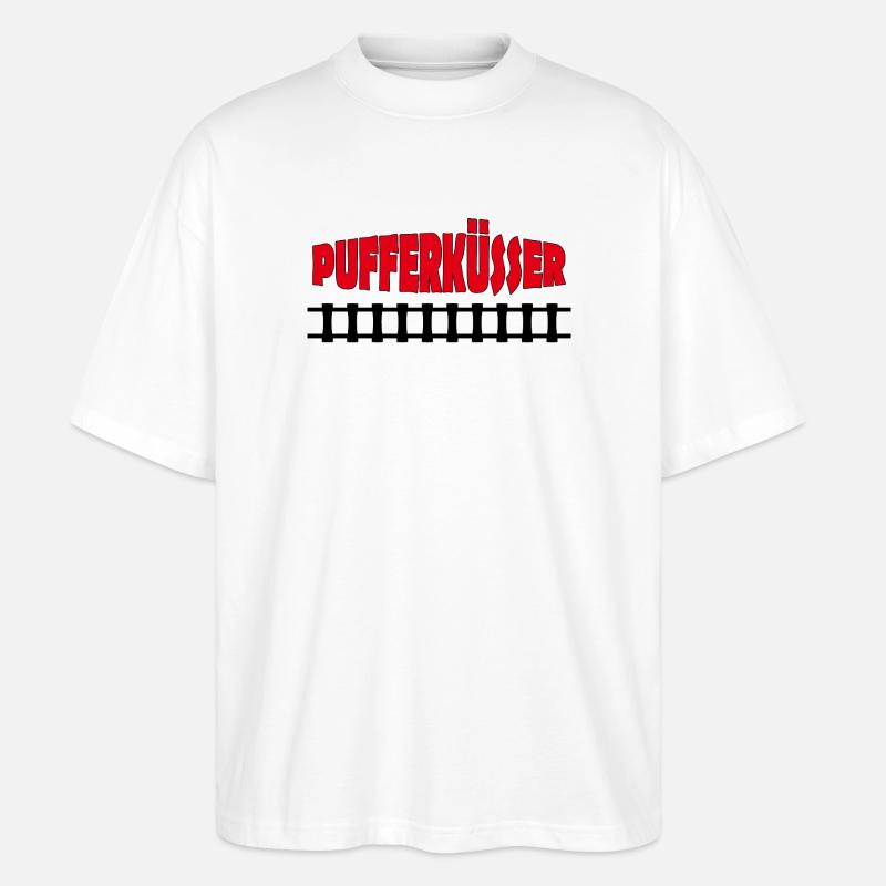 PUFFERKÜSSER - Stanley/Stella Oversized Unisex Bio T-Shirt Blaster 2.0 - Weiß