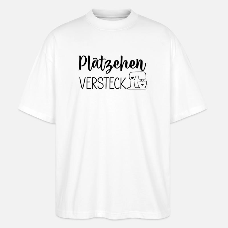 Plätzchen Versteck - Stanley/Stella Oversized Unisex Bio T-Shirt Blaster 2.0 - Weiß