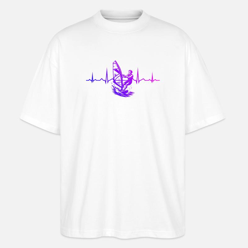 Statement for all windsurfers - Stanley/Stella Oversized Unisex Organic T-shirt Blaster 2.0 - white