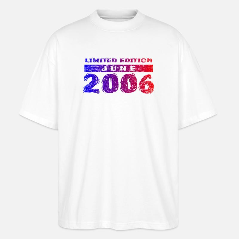 20e anniversaire édition limitée 06/2006 - T-shirt bio Blaster 2.0 coupe oversize Stanley/Stella Unisexe - blanc