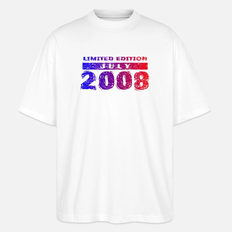 18e anniversaire Édition Limitée 07/2008 - T-shirt bio Blaster 2.0 coupe oversize Stanley/Stella Unisexe - blanc