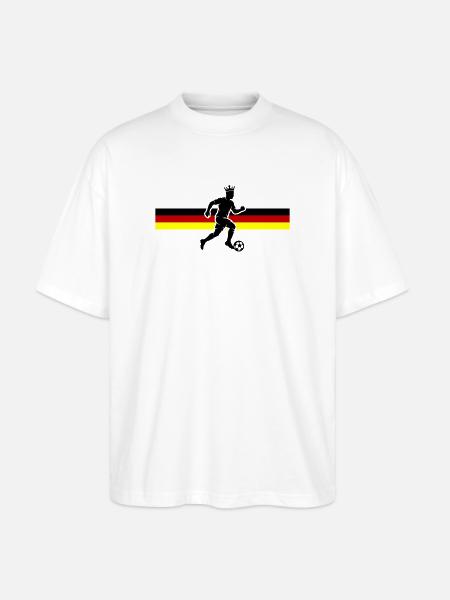 Soccer Germany Soccer Flag - Stanley/Stella Oversized Unisex Organic T-shirt Blaster 2.0 - white