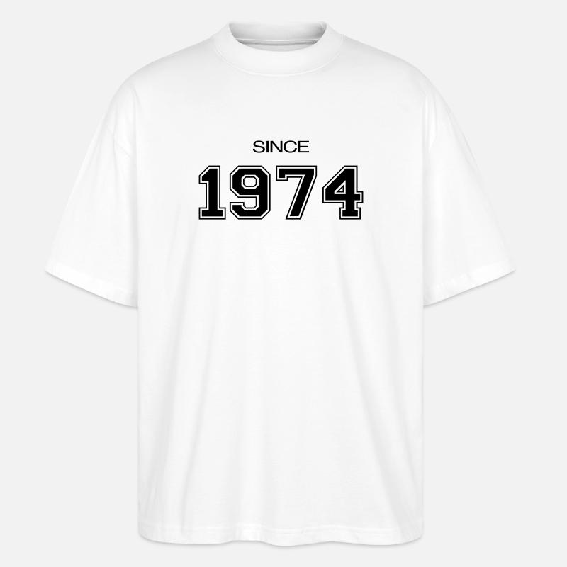 cadeau d'anniversaire 1974 - T-shirt bio Blaster 2.0 coupe oversize Stanley/Stella Unisexe - blanc