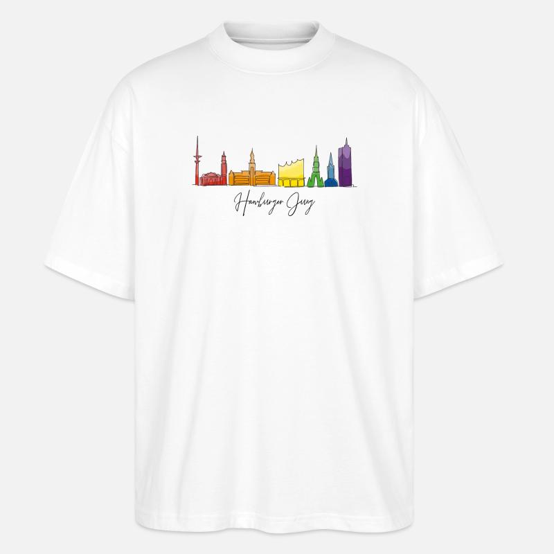 Hamburger Jung - Stanley/Stella Oversized Unisex Bio T-Shirt Blaster 2.0 - Weiß