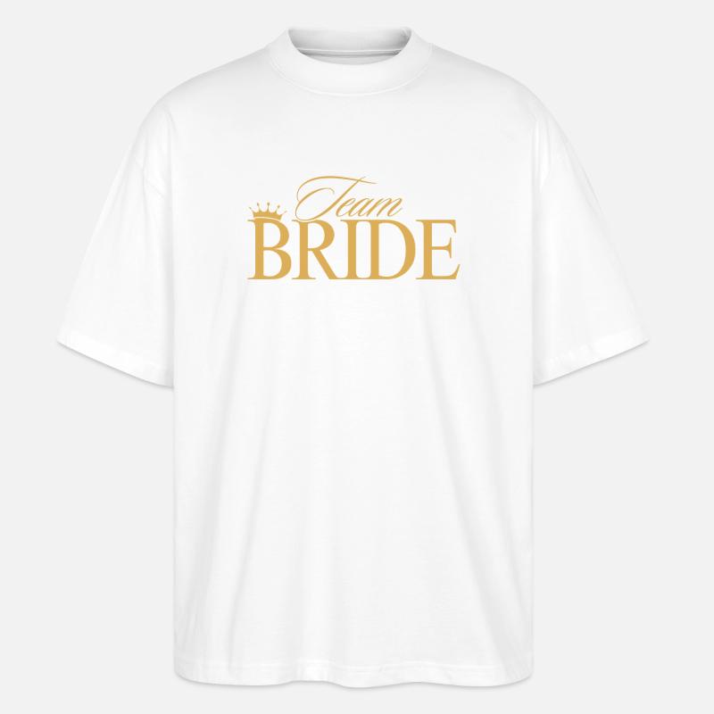 Team Bride! Personalisierbar - Stanley/Stella Oversized Unisex Bio T-Shirt Blaster 2.0 - Weiß