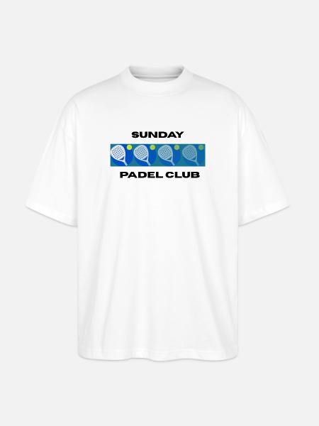 Sunday Padel Club - Stanley/Stella Oversized Unisex Organic T-shirt Blaster 2.0 - white