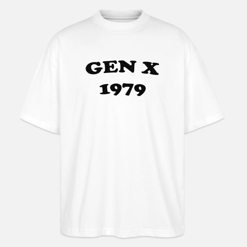 Gen X 1979 Retro Silhouette - Stanley/Stella Oversized Unisex Bio T-Shirt Blaster 2.0 - Weiß