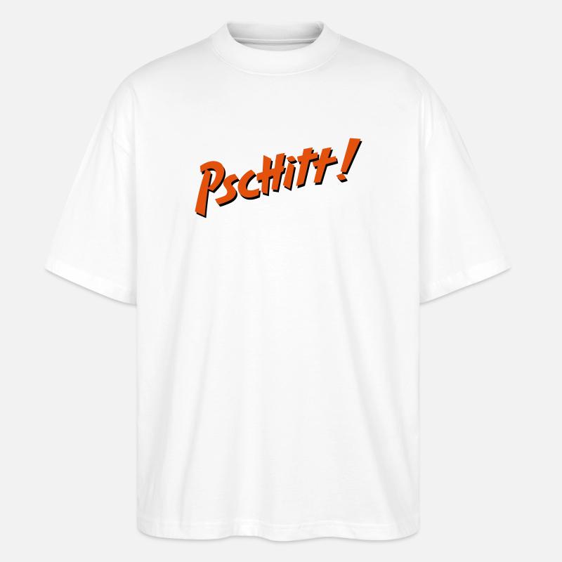 Pschitt Orange - Stanley/Stella Oversized Unisex Bio T-Shirt Blaster 2.0 - Weiß