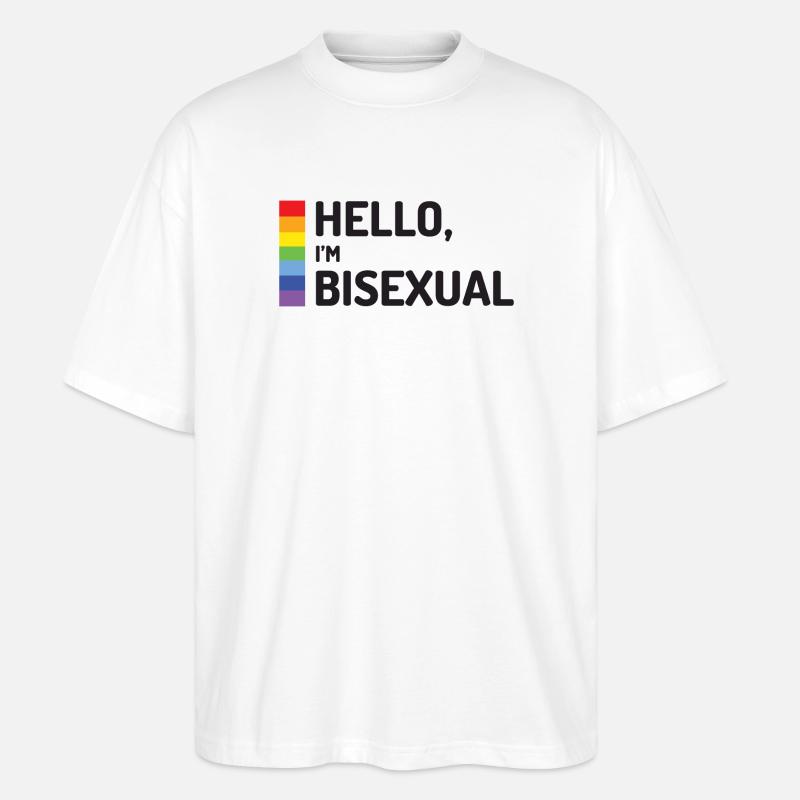 Hallo, ich bin bisexuell - Stanley/Stella Oversized Unisex Bio T-Shirt Blaster 2.0 - Weiß