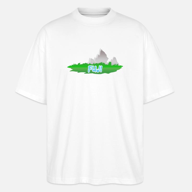 Fuji as a mountain - Stanley/Stella Oversized Unisex Organic T-shirt Blaster 2.0 - white