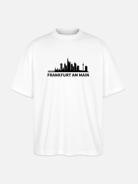 Skyline Frankfurt am Main - Stanley/Stella Oversized Unisex Bio T-Shirt Blaster 2.0 - Weiß