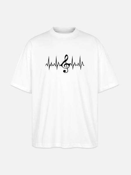wavenotenschluessel - Stanley/Stella Oversized Unisex Organic T-shirt Blaster 2.0 - white