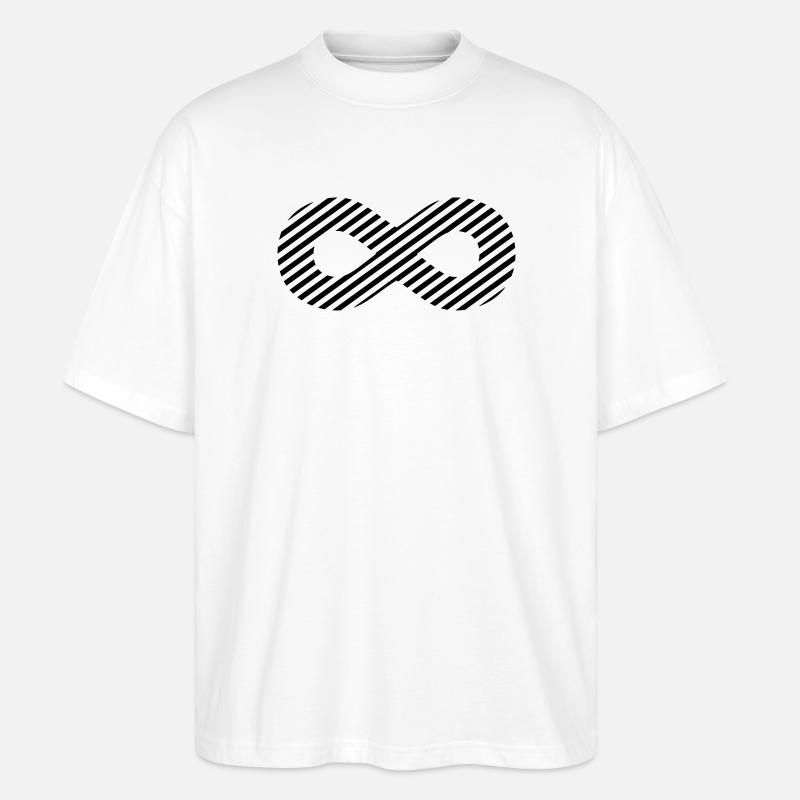 Unendlichkeitszeichen - Muster Streifen - Stanley/Stella Oversized Unisex Bio T-Shirt Blaster 2.0 - Weiß
