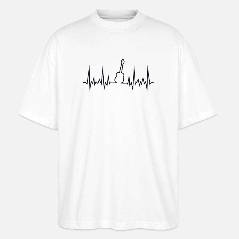 wave_akustik_gitarre - Stanley/Stella Oversized Unisex Bio T-Shirt Blaster 2.0 - Weiß