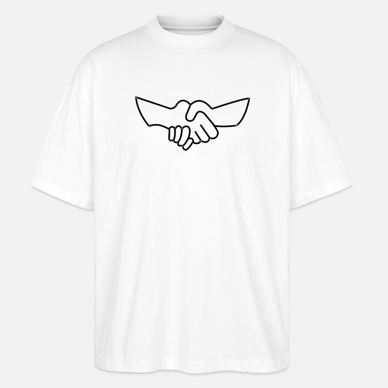 Hand shake -- ©roil - Stanley/Stella Oversized Unisex Bio T-Shirt Blaster 2.0 - Weiß
