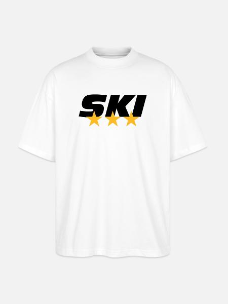 ski - T-shirt bio Blaster 2.0 coupe oversize Stanley/Stella Unisexe - blanc