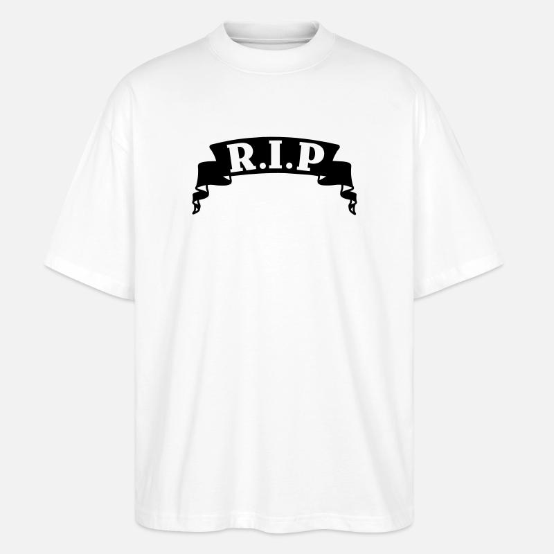 Menüband-RIP-Banner - Stanley/Stella Oversized Unisex Bio T-Shirt Blaster 2.0 - Weiß