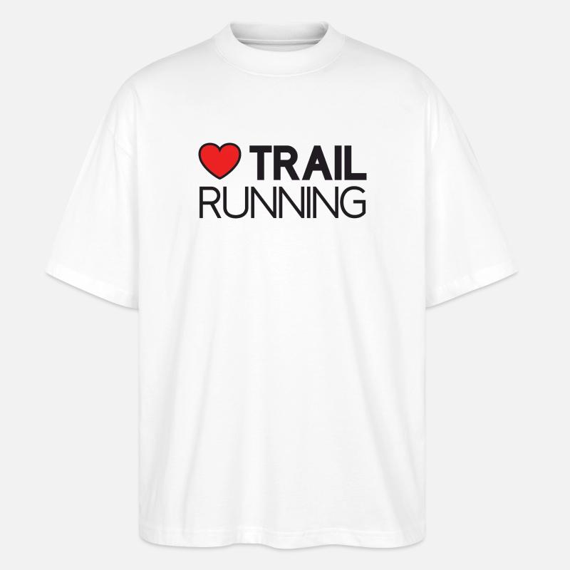 J’adore le trail running - T-shirt bio Blaster 2.0 coupe oversize Stanley/Stella Unisexe - blanc