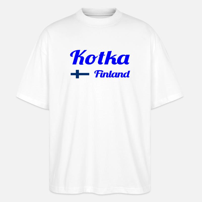 Kotka Finlande - Imprimés élégants - T-shirt bio Blaster 2.0 coupe oversize Stanley/Stella Unisexe - blanc