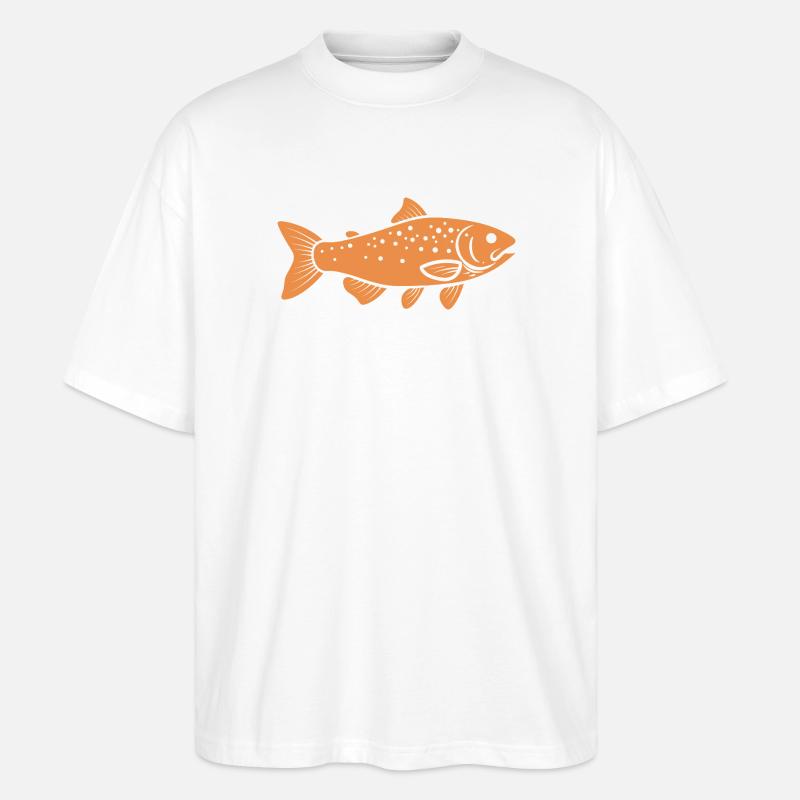 Forelle - Stanley/Stella Oversized Unisex Bio T-Shirt Blaster 2.0 - Weiß