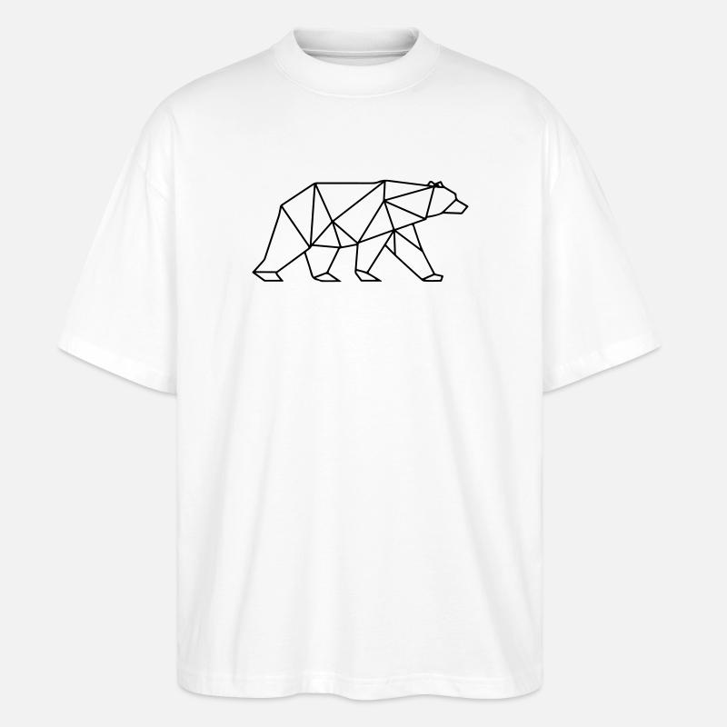 Polygone d’ours - T-shirt bio Blaster 2.0 coupe oversize Stanley/Stella Unisexe - blanc