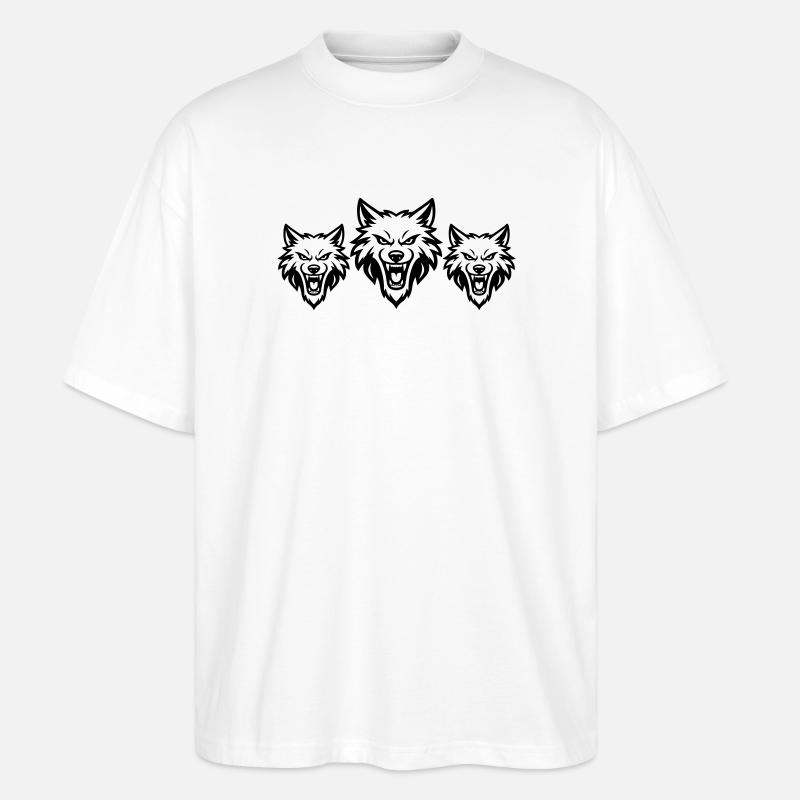 Wolf Team Rudel - Stanley/Stella Oversized Unisex Bio T-Shirt Blaster 2.0 - Weiß