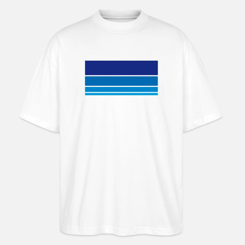 Hintergrund Blau - Stanley/Stella Oversized Unisex Bio T-Shirt Blaster 2.0 - Weiß