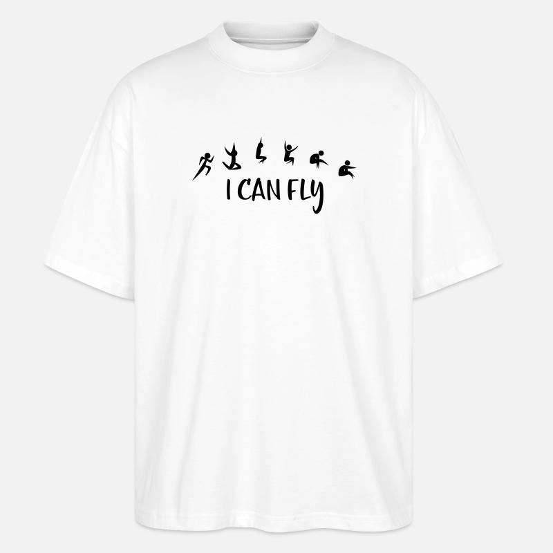 long jump - Stanley/Stella Oversized Unisex Organic T-shirt Blaster 2.0 - white