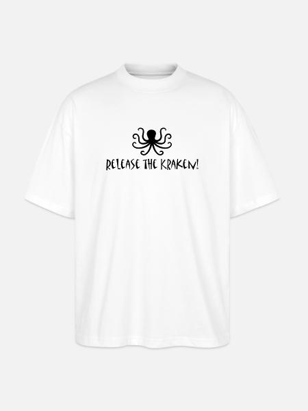 Release the Kraken - Stanley/Stella Oversized Unisex Organic T-shirt Blaster 2.0 - white