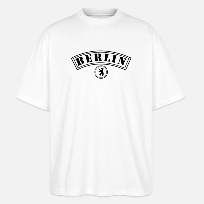 Berlin mit Bär - Stanley/Stella Oversized Unisex Bio T-Shirt Blaster 2.0 - Weiß