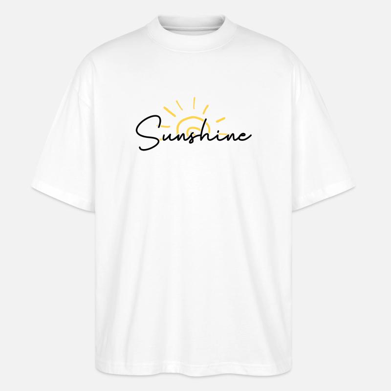 Sunrise Scribble Arc - Stanley/Stella Oversized Unisex Organic T-shirt Blaster 2.0 - white
