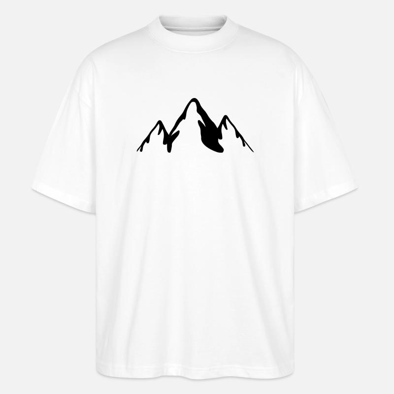 Schwarze Berge - Stanley/Stella Oversized Unisex Bio T-Shirt Blaster 2.0 - Weiß