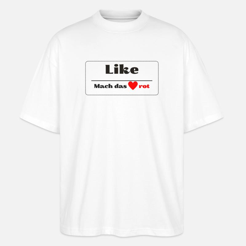 Comme rendre le cœur rouge - T-shirt bio Blaster 2.0 coupe oversize Stanley/Stella Unisexe - blanc
