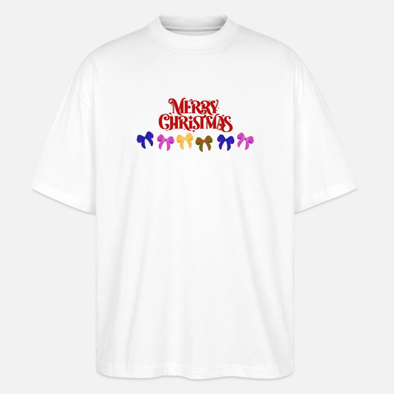 Frohe Weihnachten Bogenparade - Stanley/Stella Oversized Unisex Bio T-Shirt Blaster 2.0 - Weiß