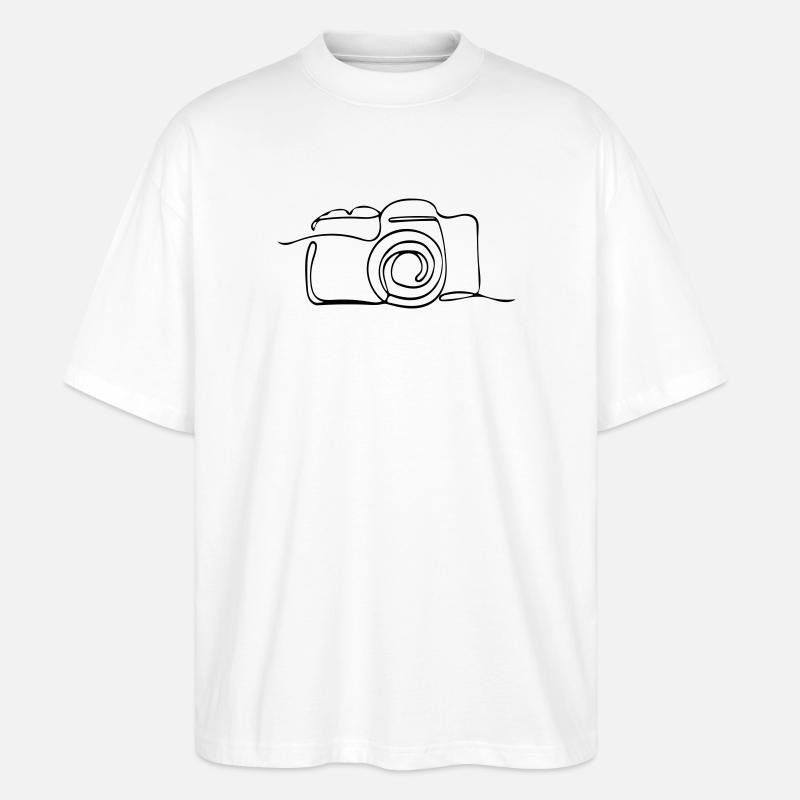 caméra - T-shirt bio Blaster 2.0 coupe oversize Stanley/Stella Unisexe - blanc