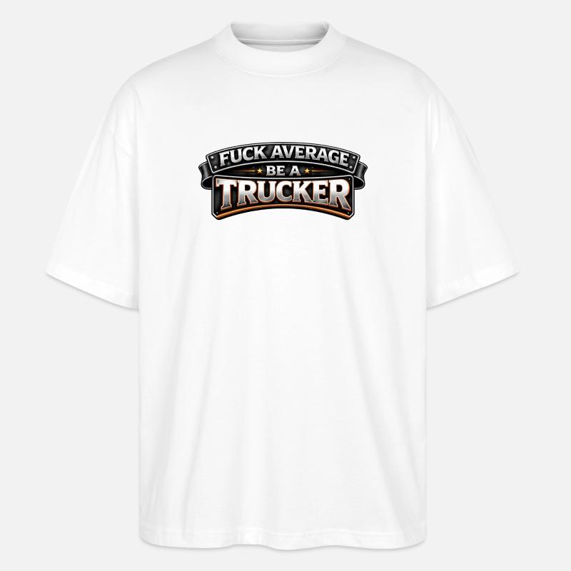 Stolzer Trucker – Leidenschaft auf der Straße - Stanley/Stella Oversized Unisex Bio T-Shirt Blaster 2.0 - Weiß