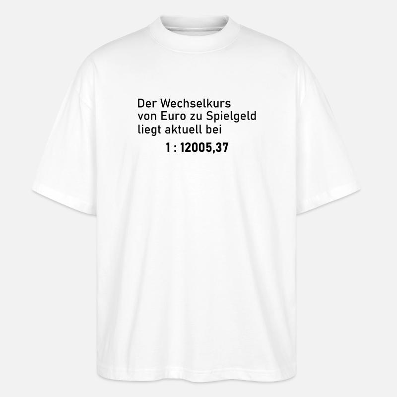 Wechselkurs - Stanley/Stella Oversized Unisex Bio T-Shirt Blaster 2.0 - Weiß