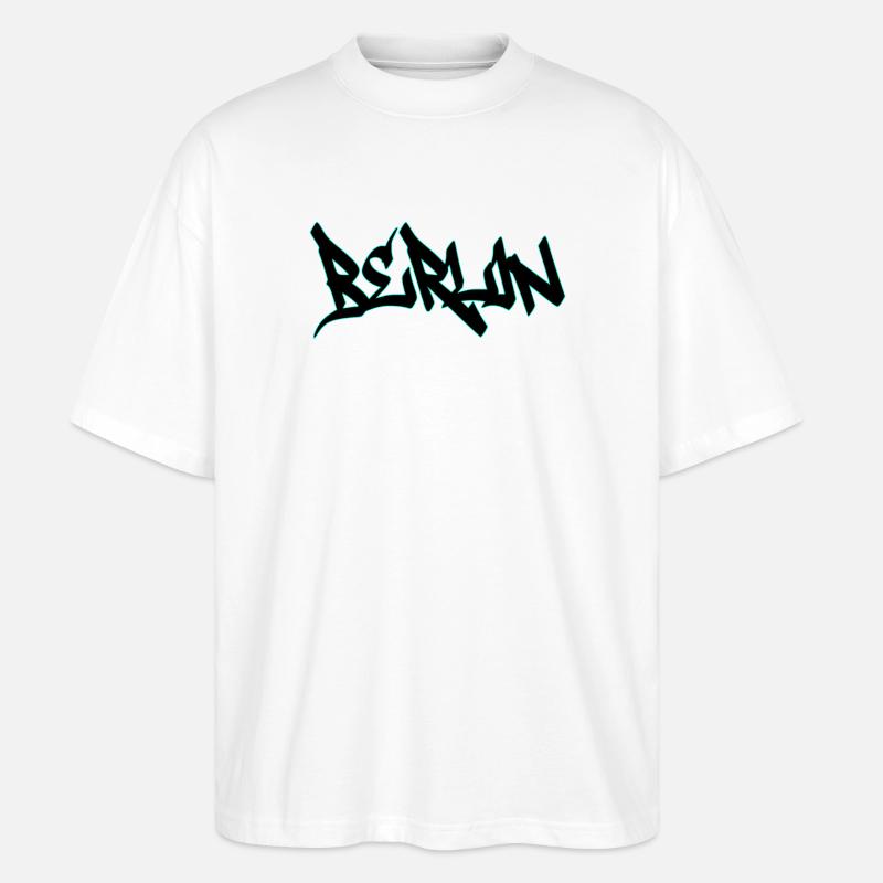 Neon Graffiti Schriftzug - Stanley/Stella Oversized Unisex Bio T-Shirt Blaster 2.0 - Weiß