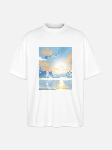 Chill christmas - Stanley/Stella Oversized Unisex Organic T-shirt Blaster 2.0 - white