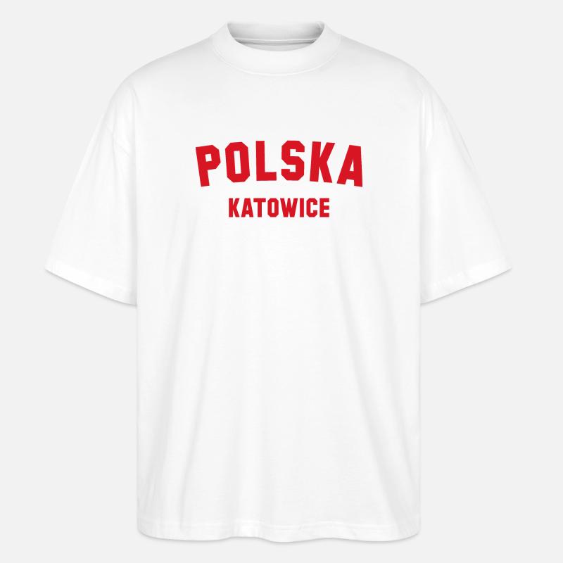 KATOWICE Polska Polen - Stanley/Stella Oversized Unisex Bio T-Shirt Blaster 2.0 - Weiß
