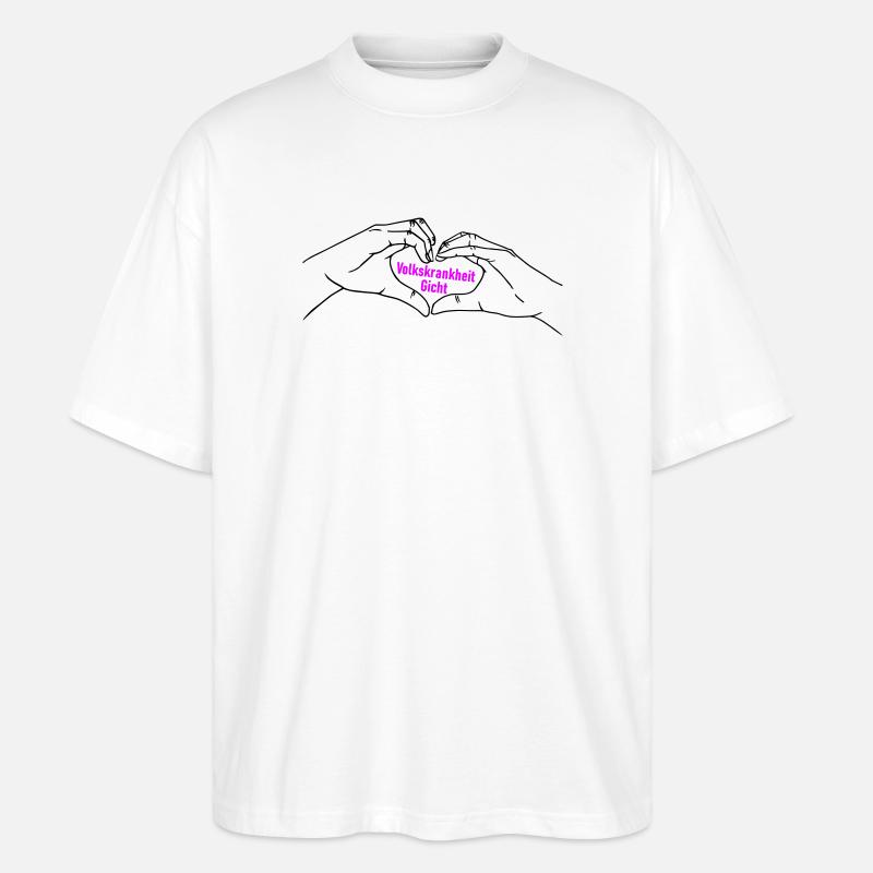 Herz Symbol Gicht - Stanley/Stella Oversized Unisex Bio T-Shirt Blaster 2.0 - Weiß