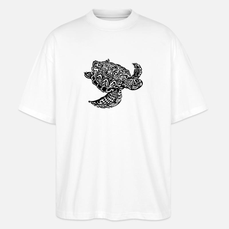 Schildkröte - Stanley/Stella Oversized Unisex Bio T-Shirt Blaster 2.0 - Weiß