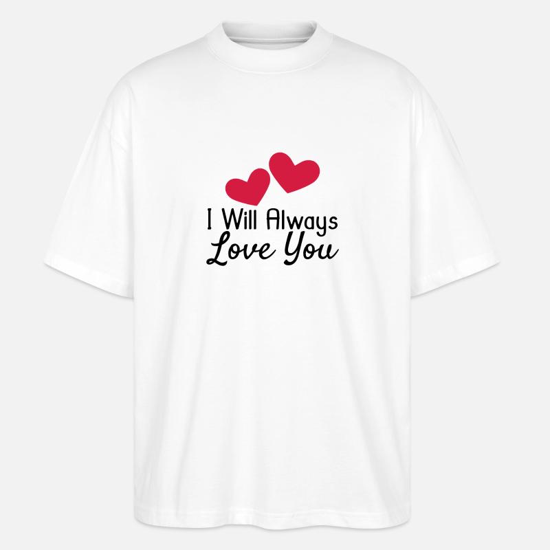 Je t'aime - T-shirt bio Blaster 2.0 coupe oversize Stanley/Stella Unisexe - blanc