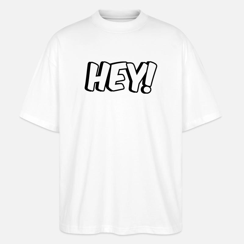 Hey! Comic Design - Stanley/Stella Oversized Unisex Bio T-Shirt Blaster 2.0 - Weiß