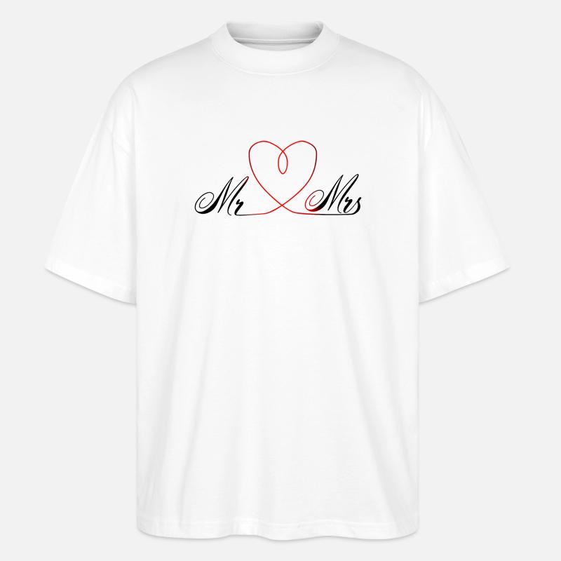 Mr. & Mrs - Stanley/Stella Oversized Unisex Bio T-Shirt Blaster 2.0 - Weiß